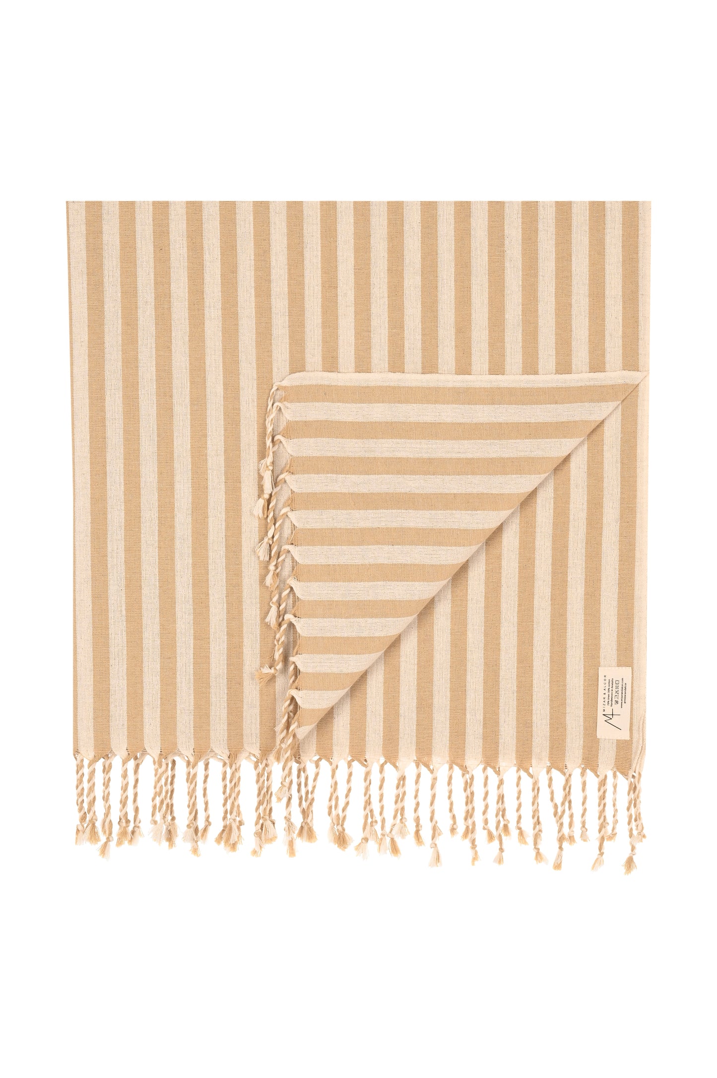 Serviette Striped Mustard