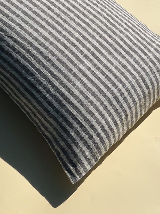 Striped Grey Cushion Cover