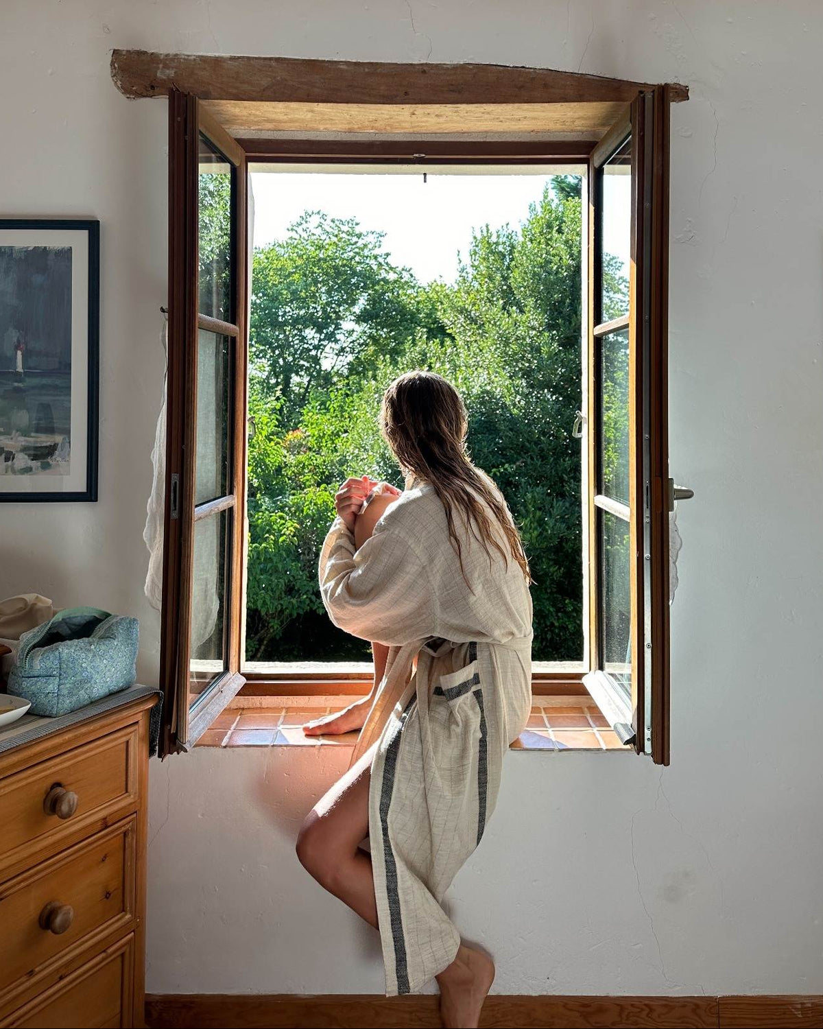 Bahia Black Bathrobe