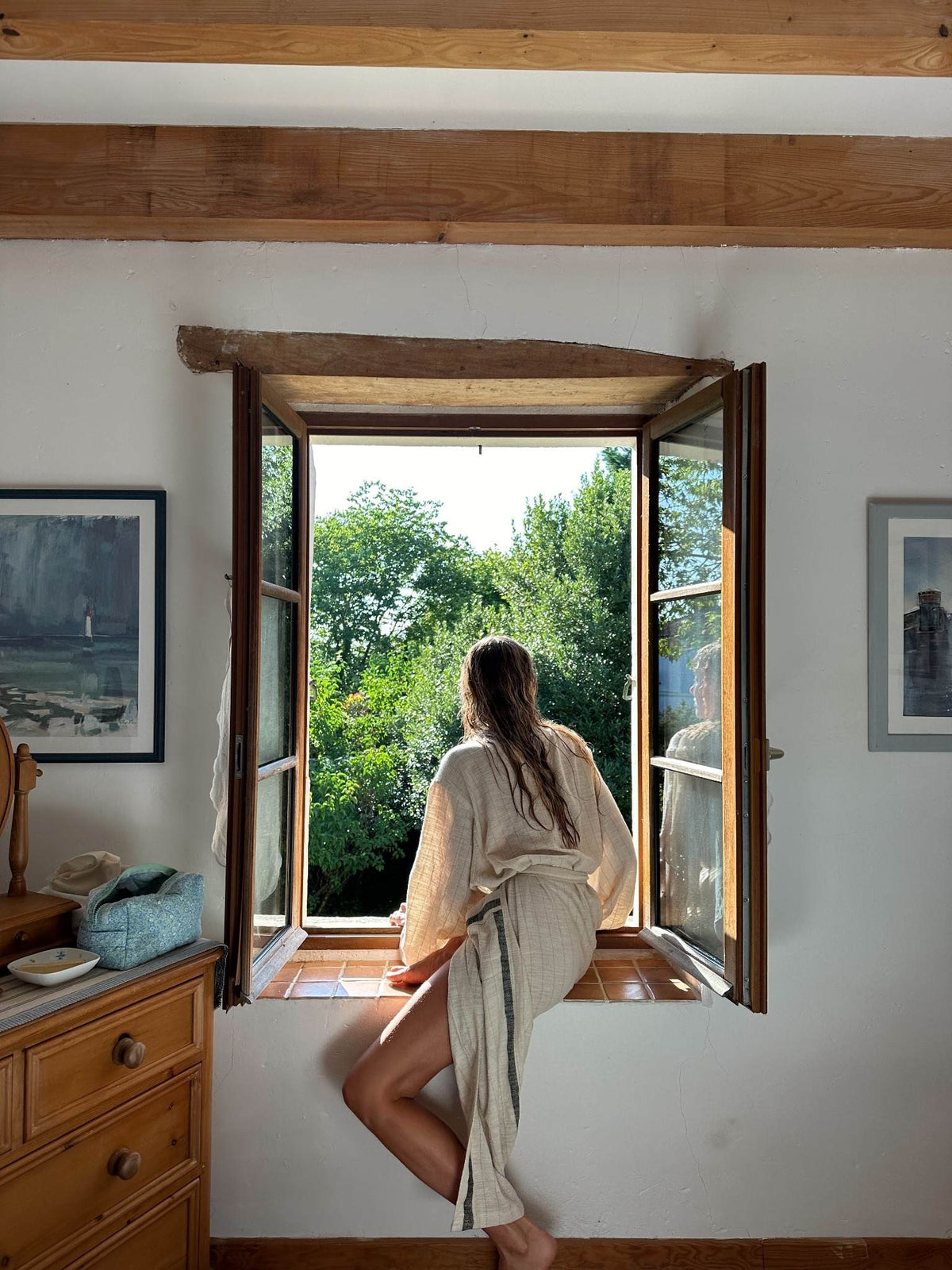 Bahia Black Bathrobe