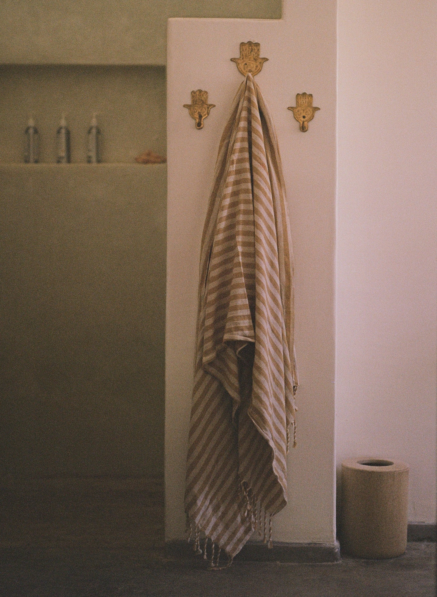 Striped Mustard Towel