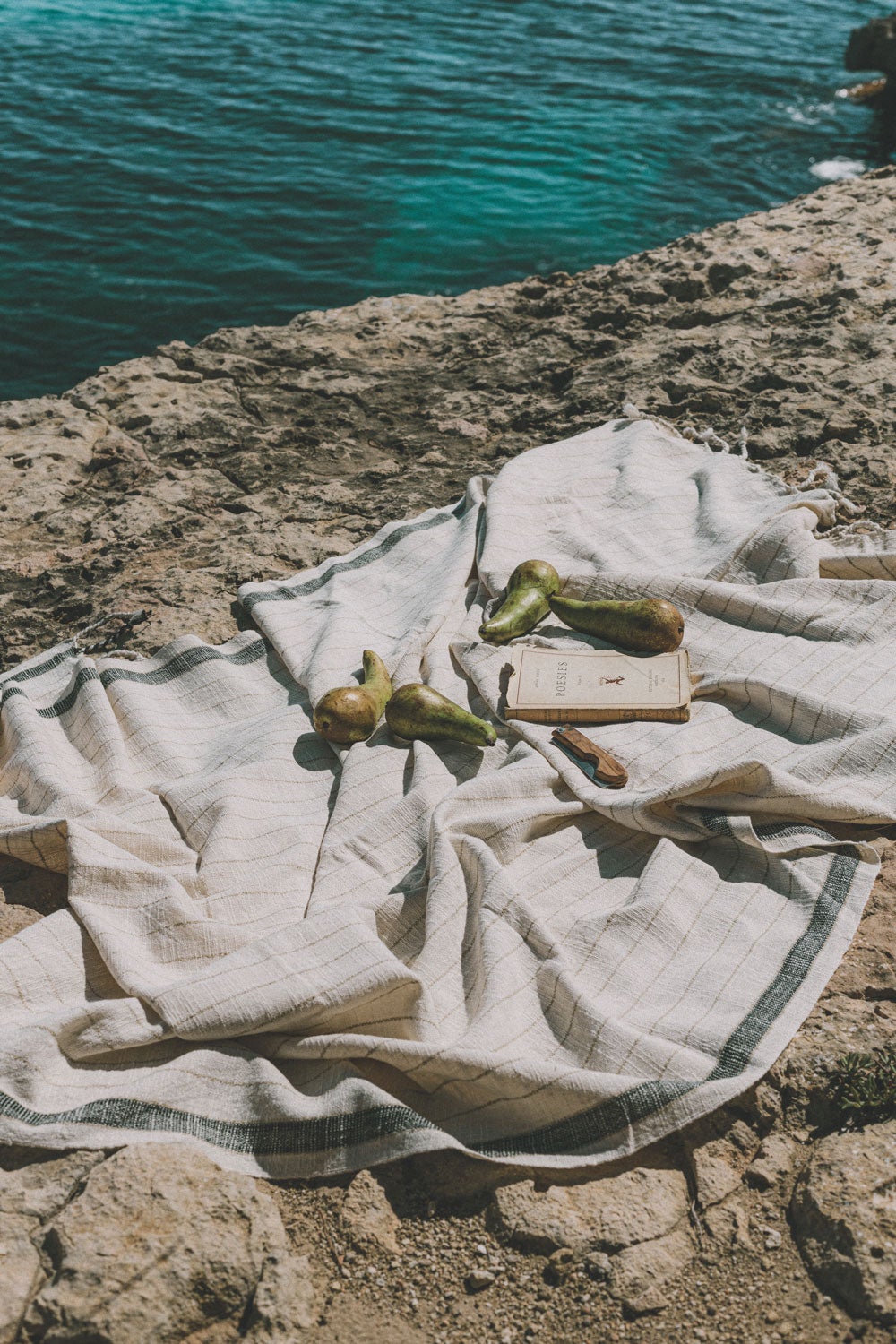 bahia black mediterranean sustainable beach towel