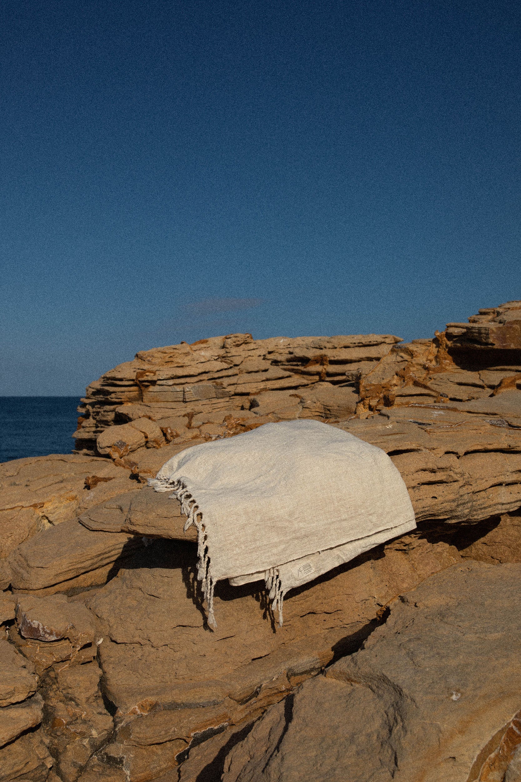 lamu towel in portugal rocky textures