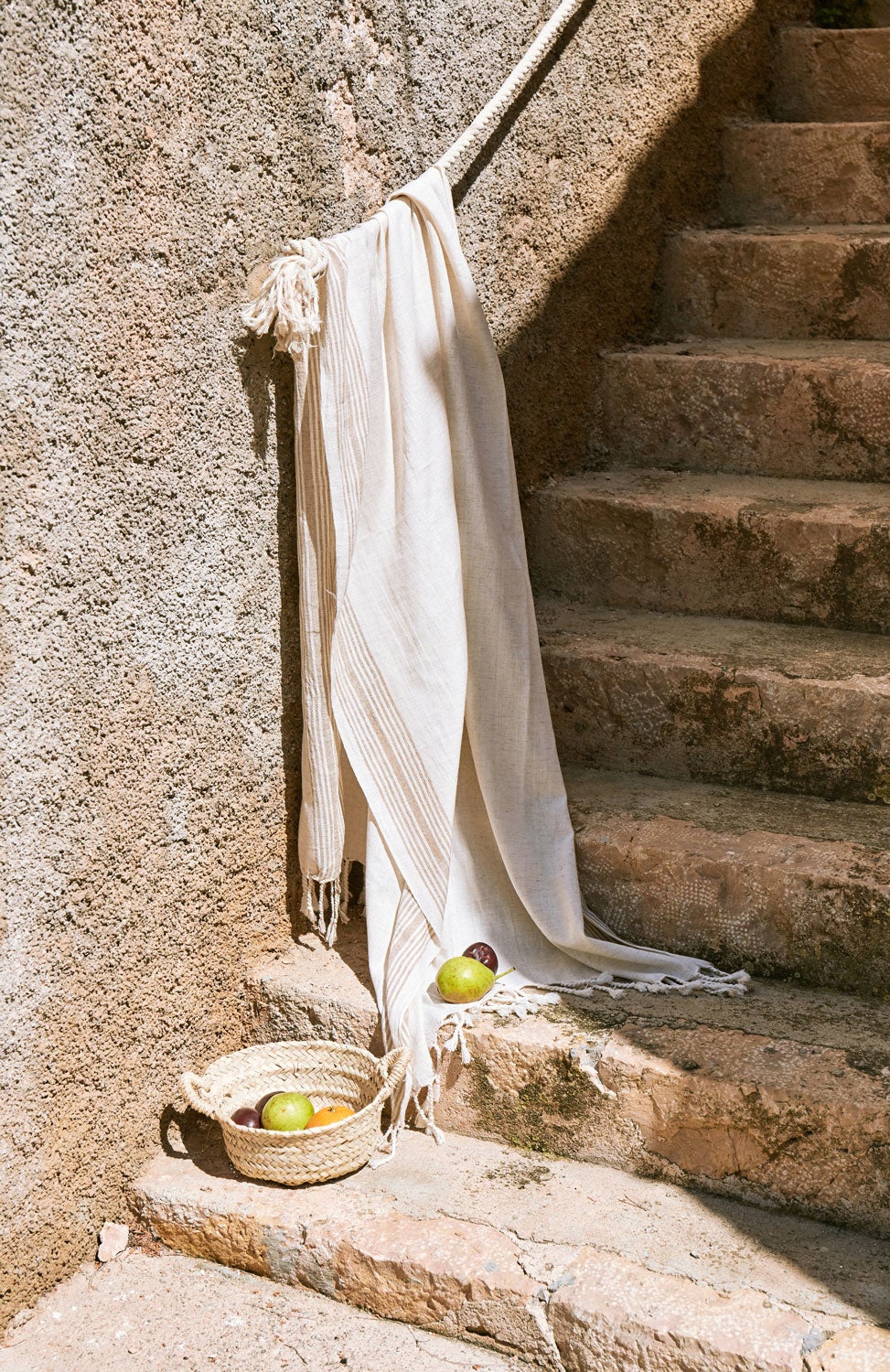 mediterranean sand hanged on stairs