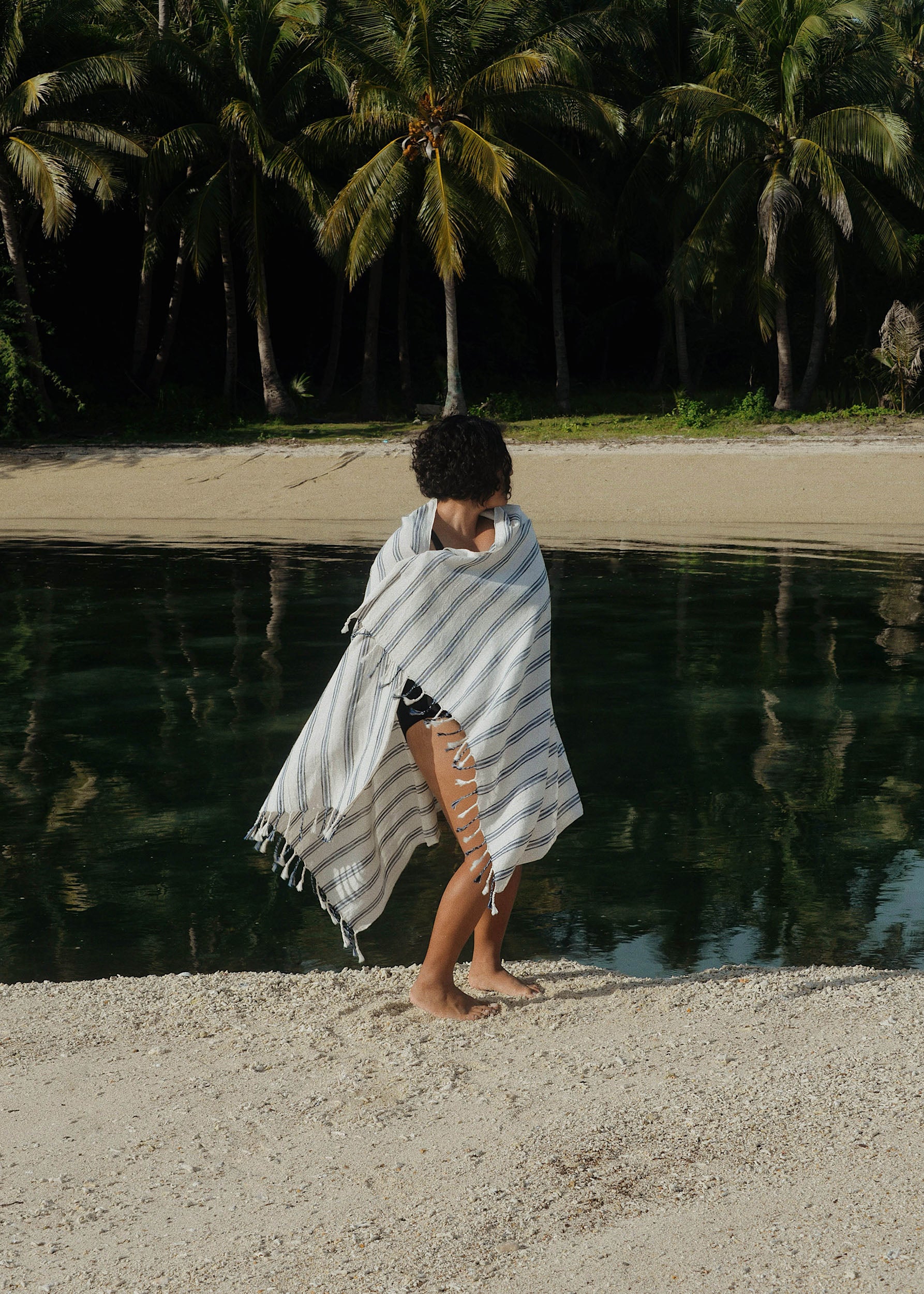 vianca wrapped in sapphire towel