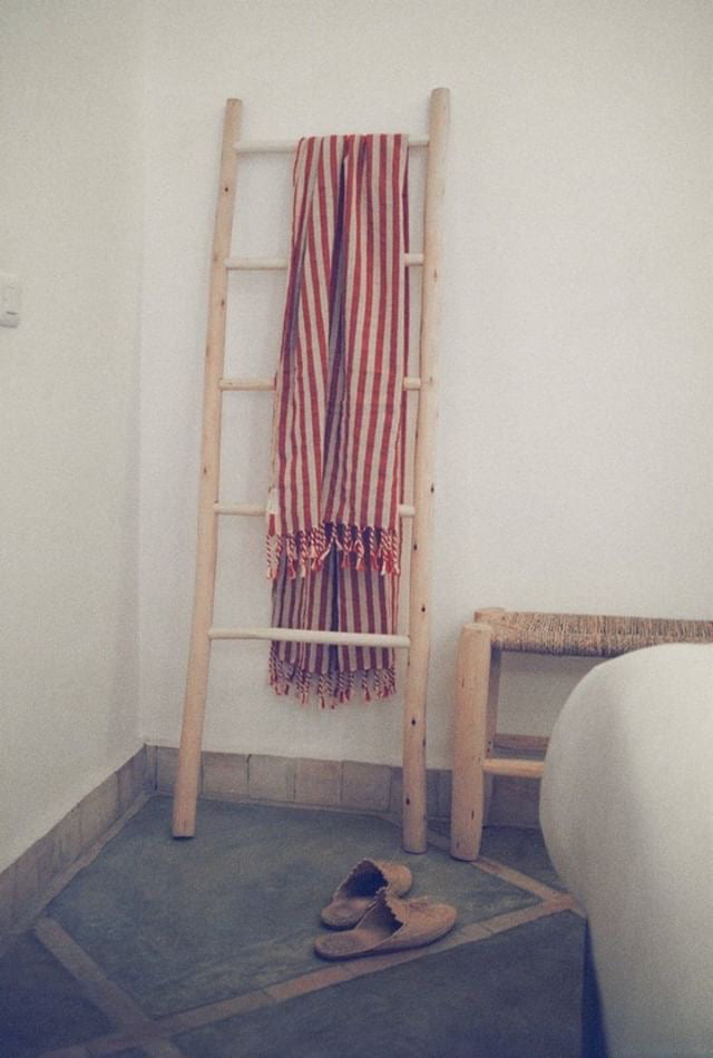 studio joko striped red towel shot